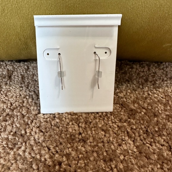 Ladies Silver Hammered Earrings - Picture 3 of 3